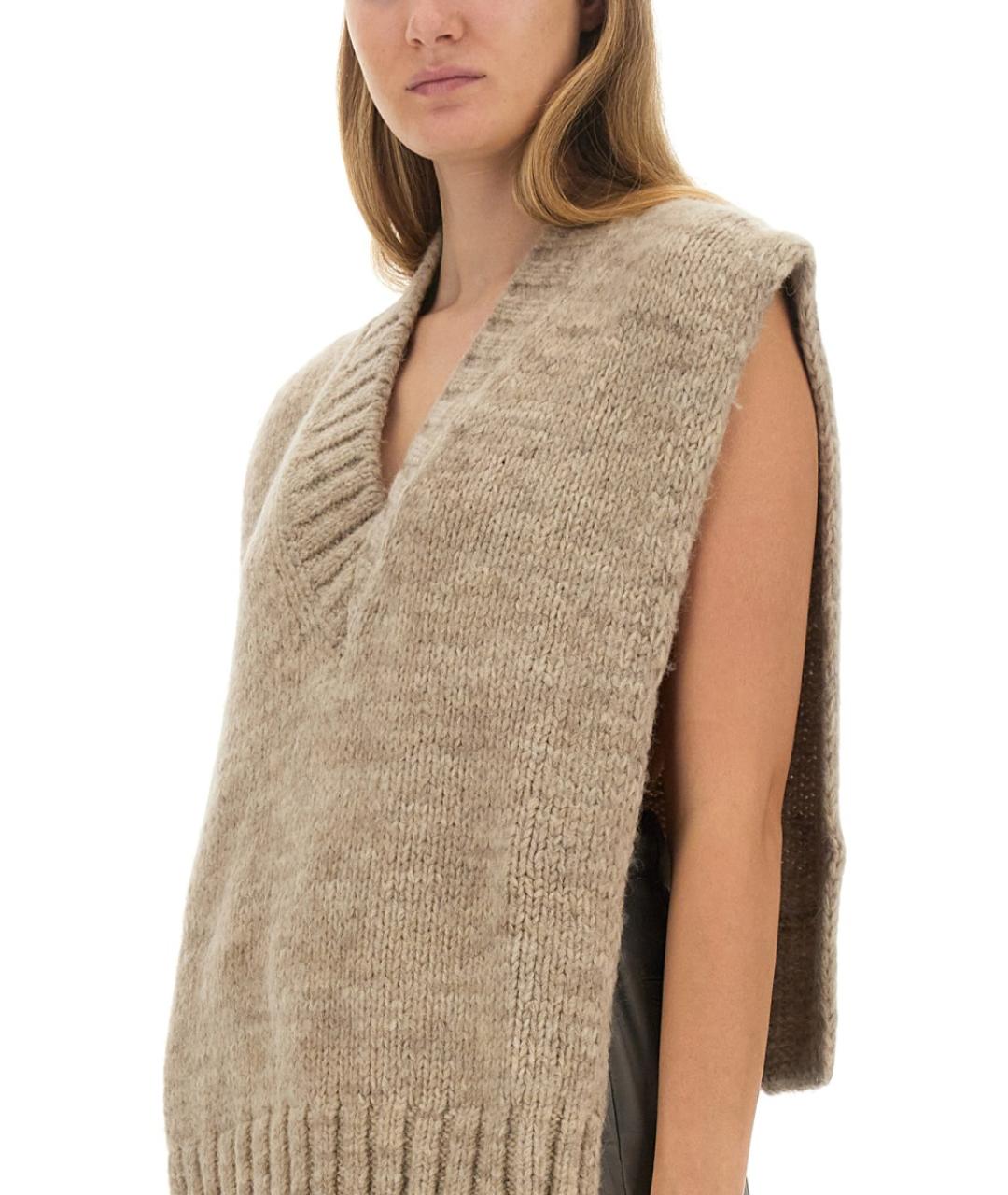 MAISON MARGIELA Бежевый шерстяной жилет, фото 5