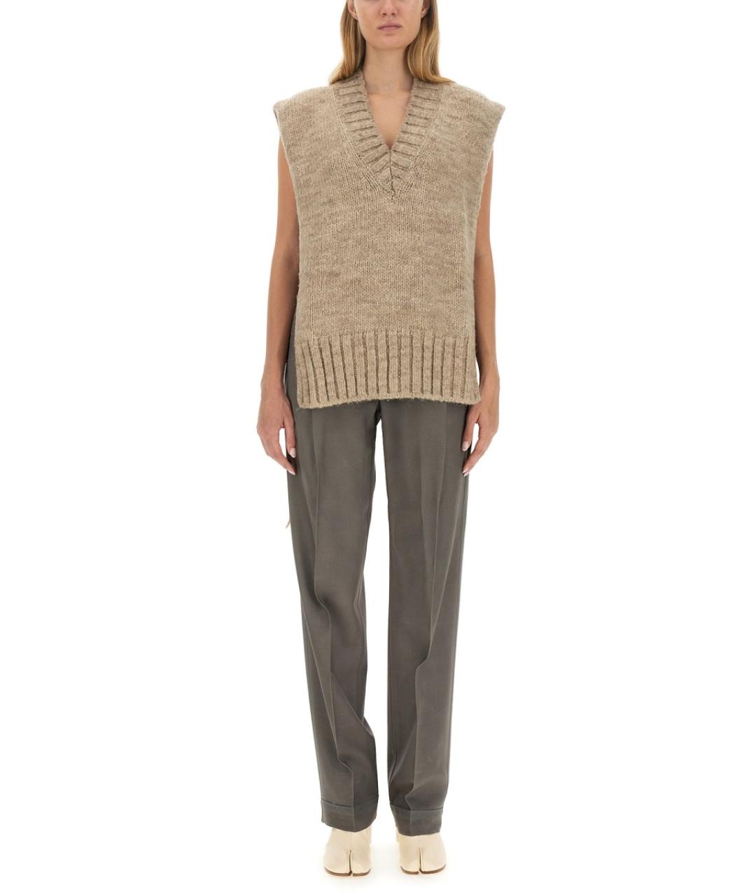 MAISON MARGIELA Бежевый шерстяной жилет, фото 3