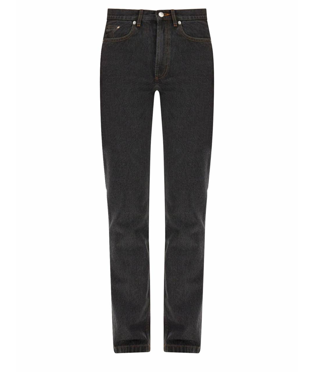 A.P.C. Черные хлопковые прямые джинсы, фото 1