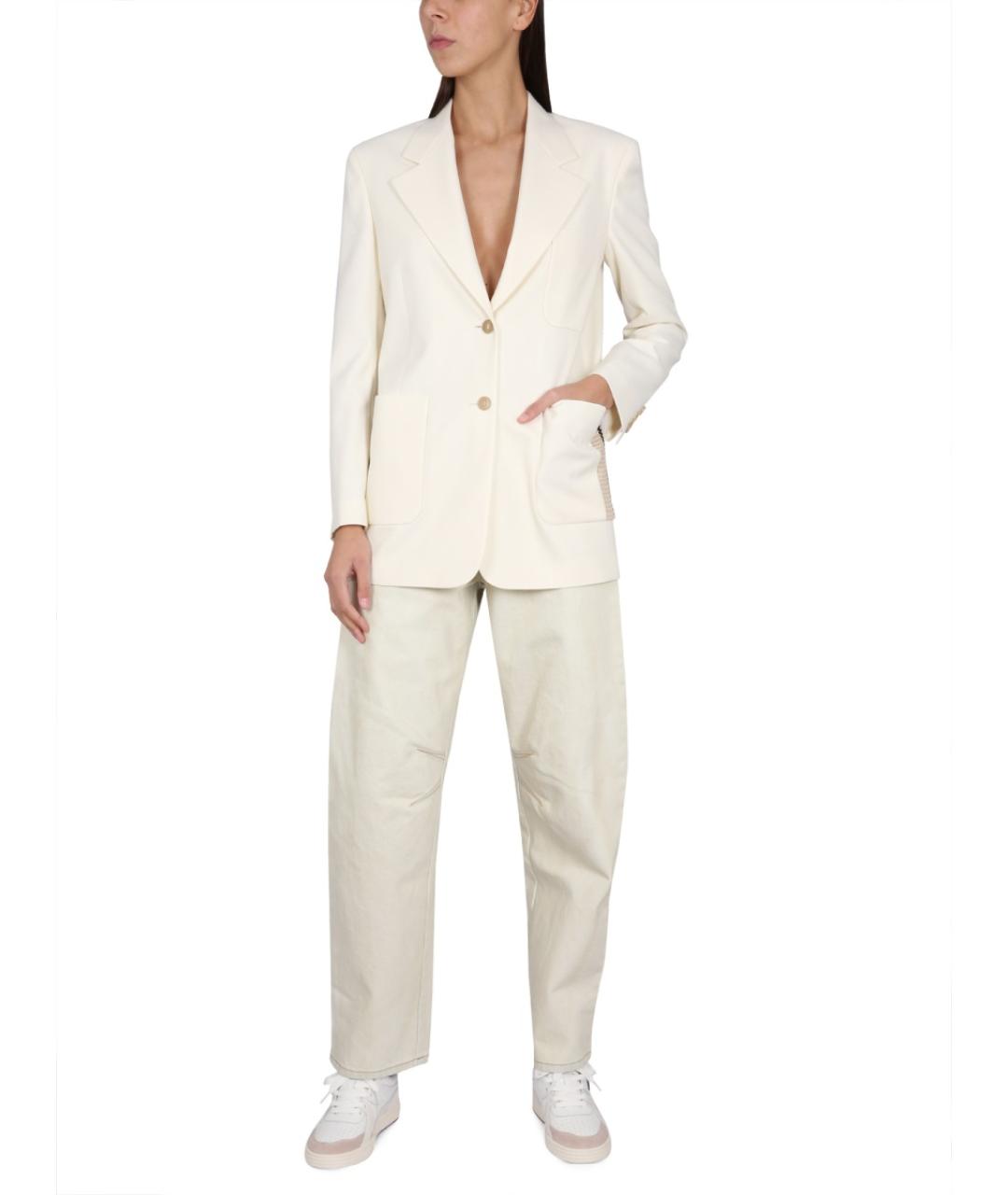 PALM ANGELS Белый полиэстеровый жакет/пиджак, фото 3