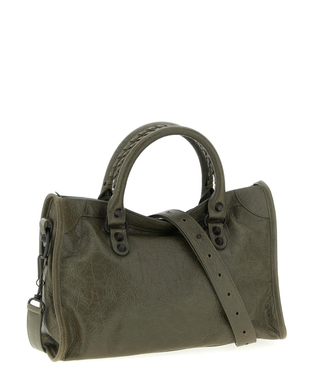 BALENCIAGA Зеленая кожаная сумка тоут, фото 2