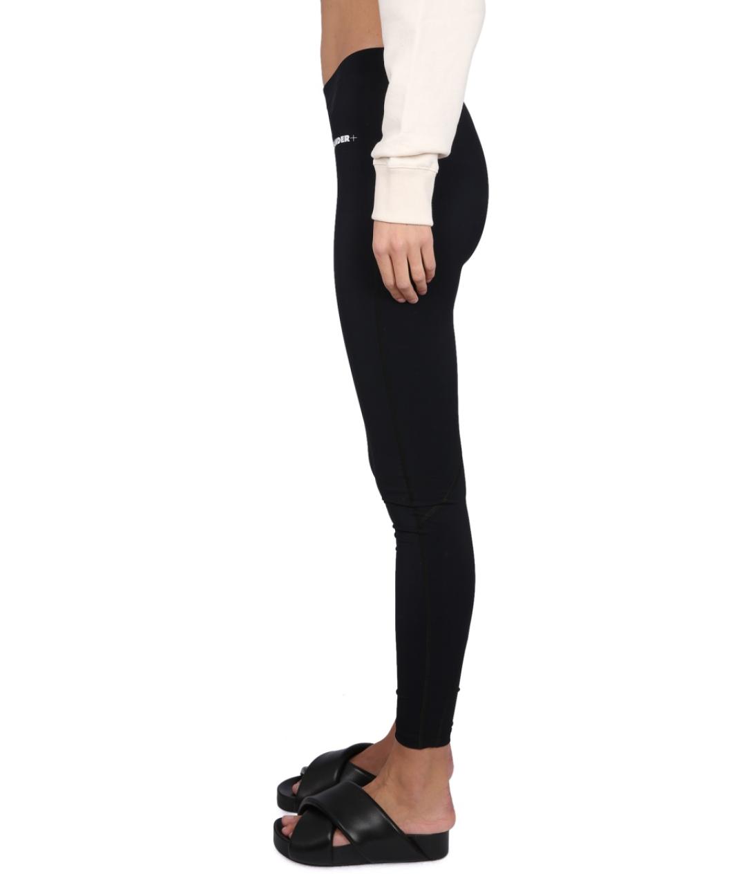 JIL SANDER Черные полиамидовые леггинсы и велосипедки, фото 4