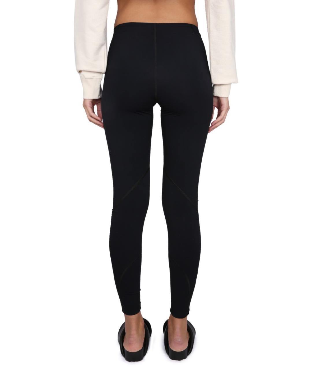 JIL SANDER Черные полиамидовые леггинсы и велосипедки, фото 5