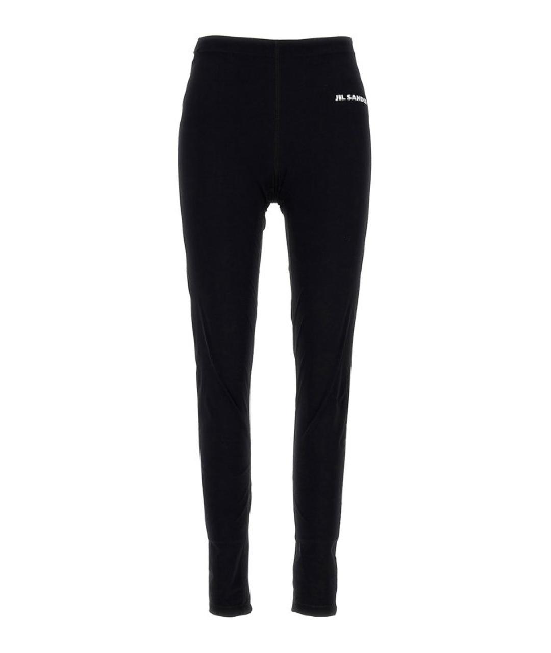 JIL SANDER Черные полиамидовые леггинсы и велосипедки, фото 1