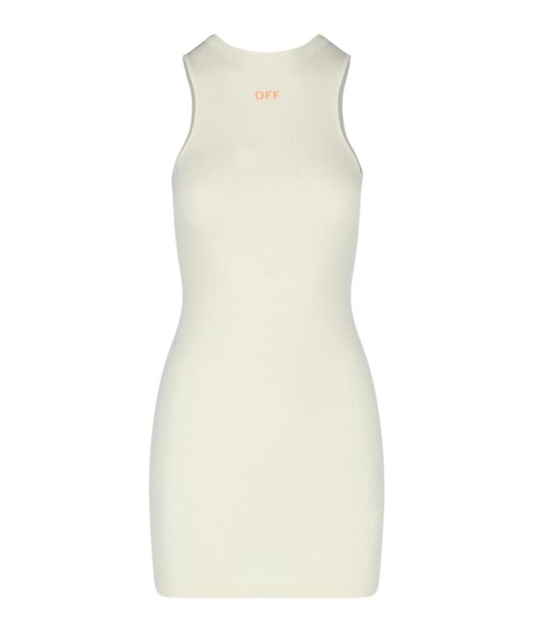 OFF-WHITE Белое полиамидовое повседневное платье, фото 1