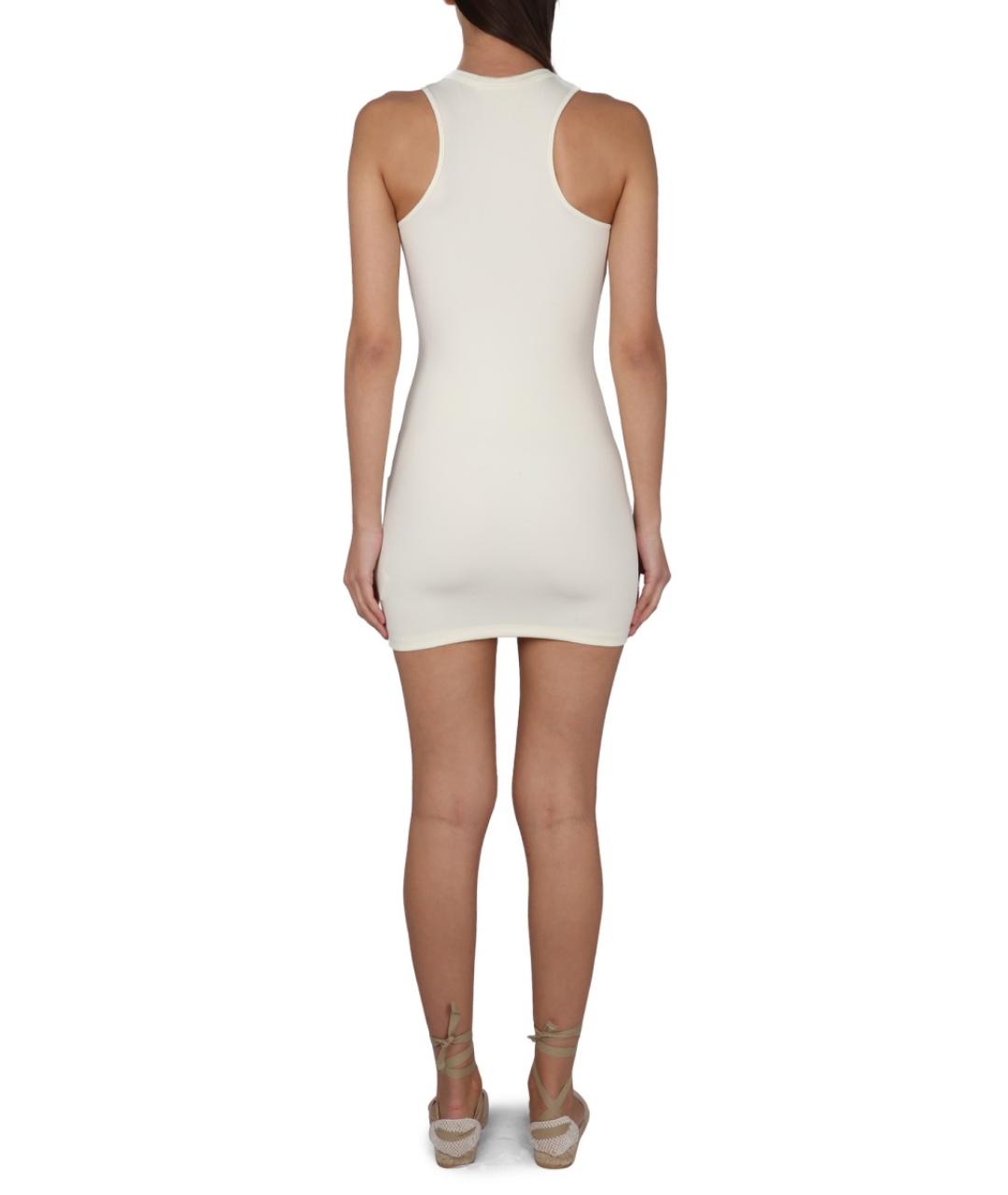 OFF-WHITE Белое полиамидовое повседневное платье, фото 5