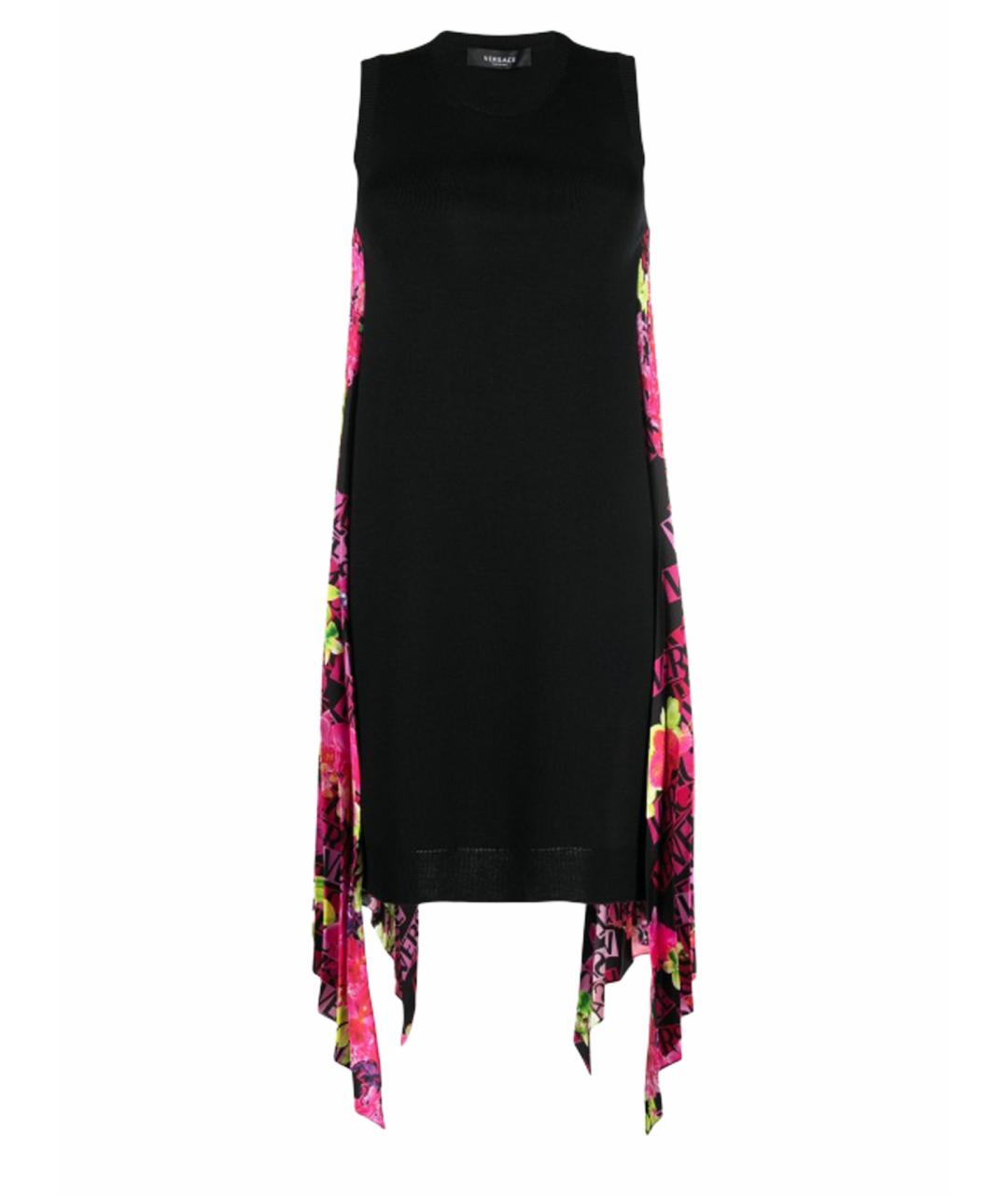 VERSACE Мульти шерстяное повседневное платье, фото 1