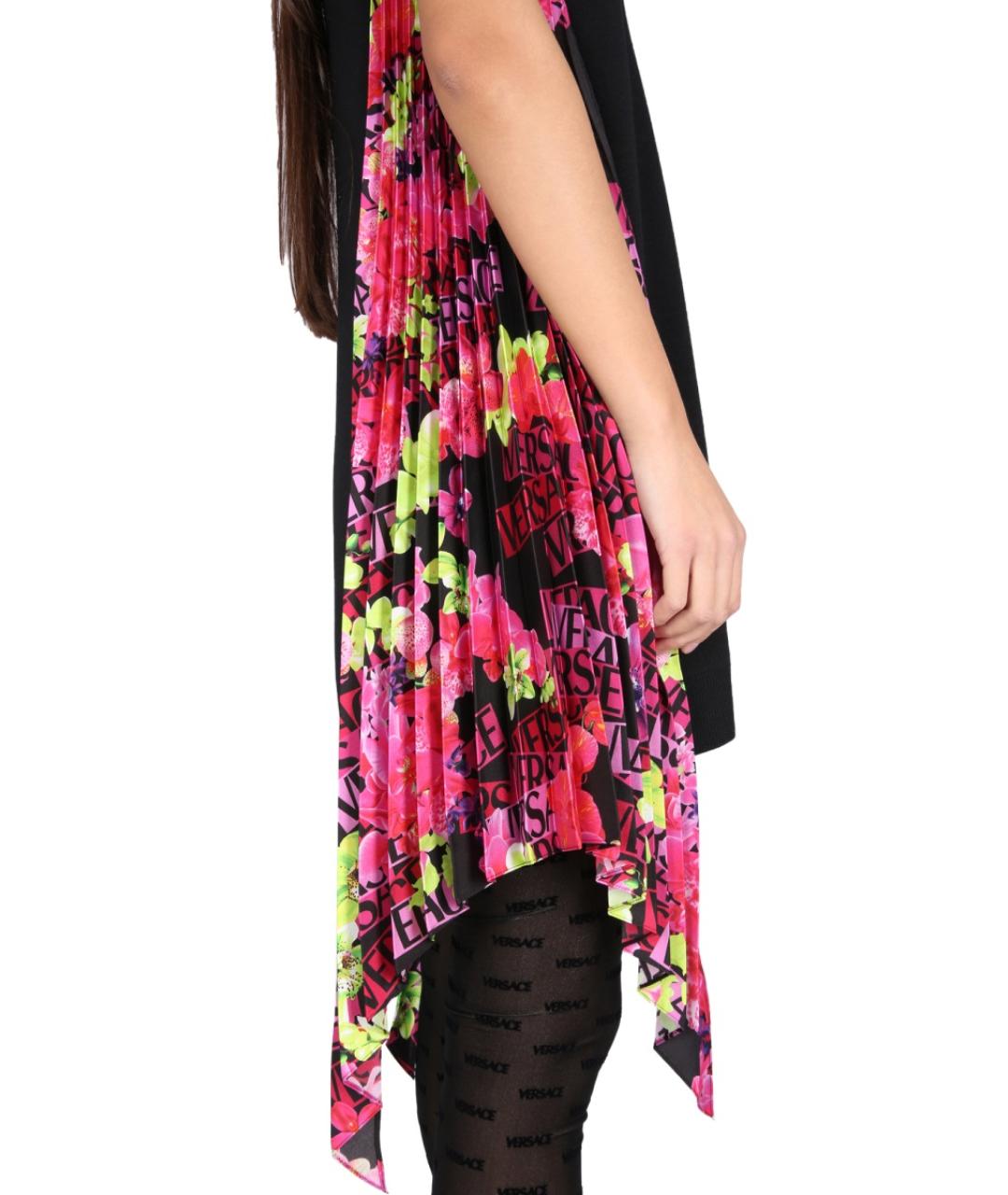 VERSACE Мульти шерстяное повседневное платье, фото 5