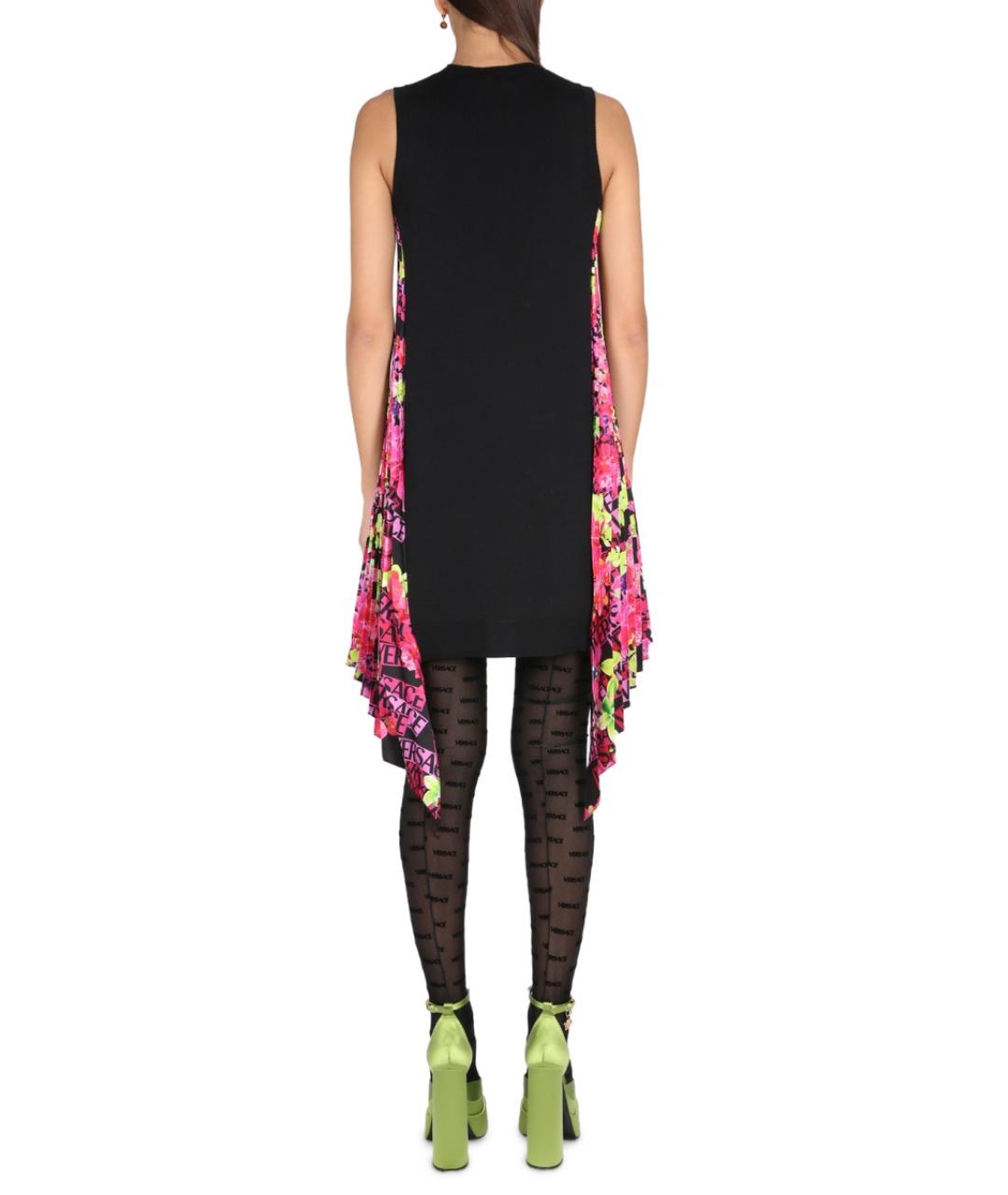 VERSACE Мульти шерстяное повседневное платье, фото 4