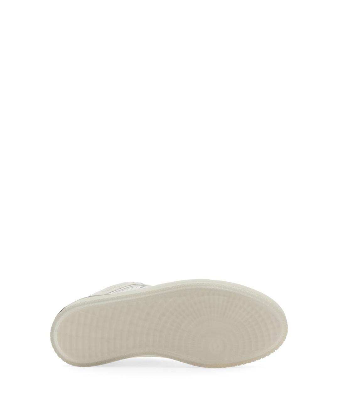 MONCLER Белые синтетические высокие кроссовки / кеды, фото 5