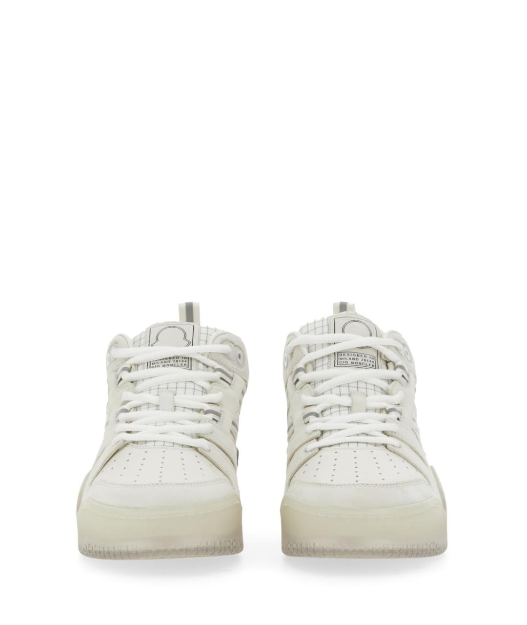 MONCLER Белые синтетические высокие кроссовки / кеды, фото 4