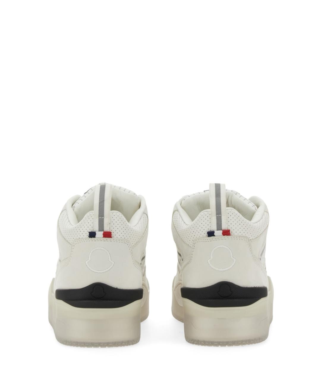 MONCLER Белые синтетические высокие кроссовки / кеды, фото 3