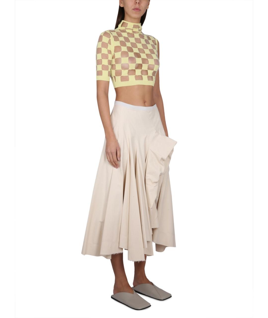 MAX MARA Желтая вискозная блузы, фото 3