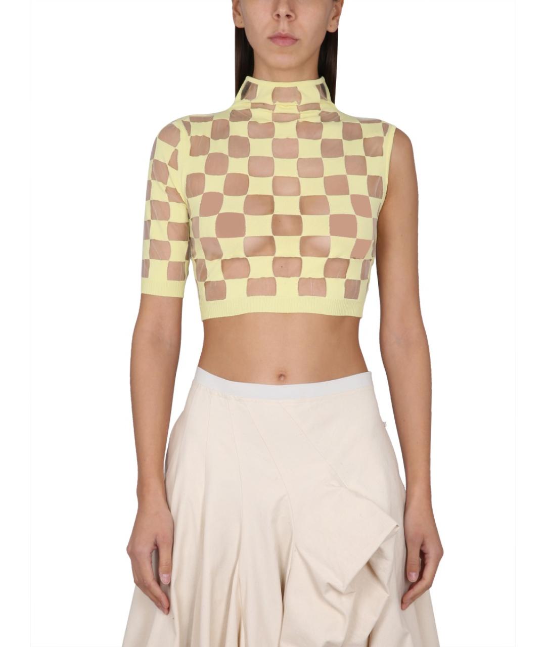 MAX MARA Желтая вискозная блузы, фото 2
