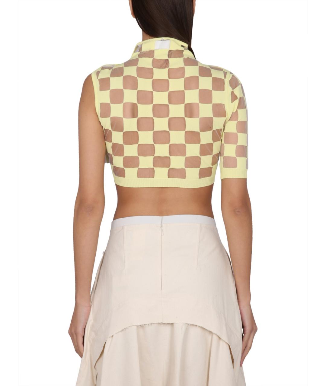 MAX MARA Желтая вискозная блузы, фото 4