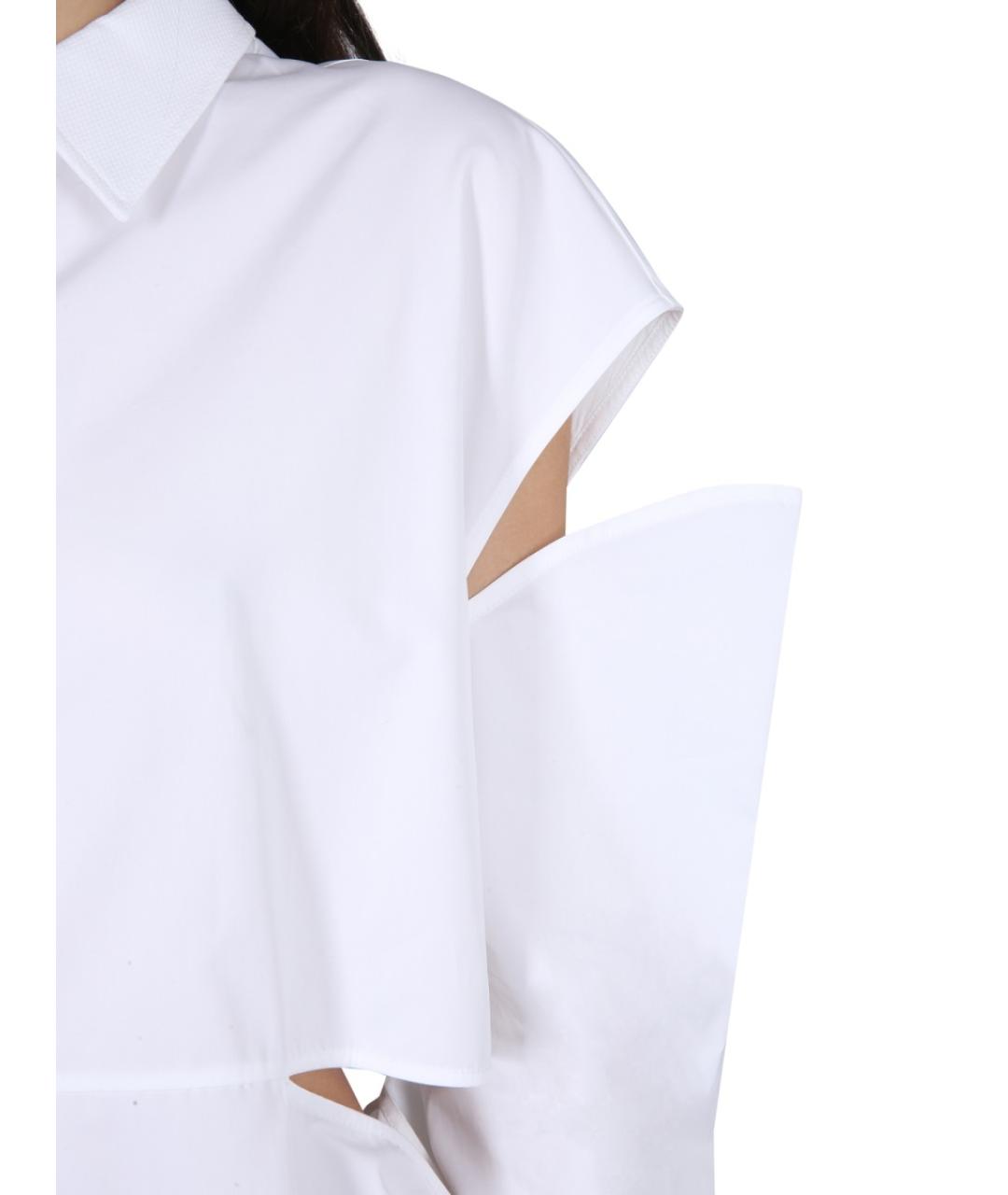 ALEXANDER MCQUEEN Белое хлопковое повседневное платье, фото 5