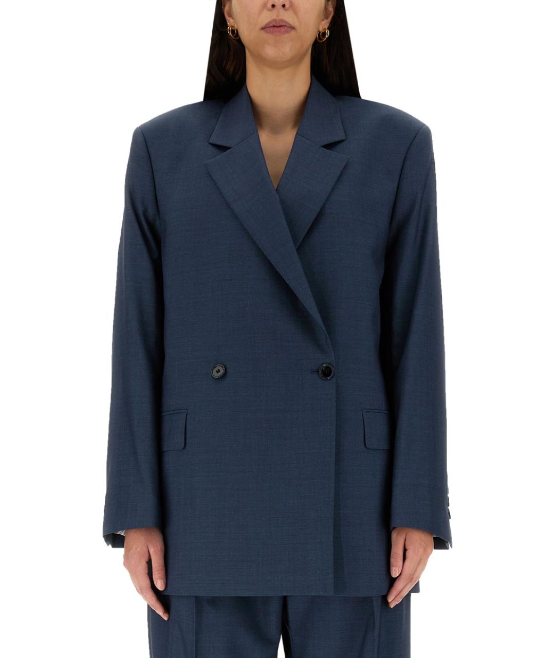 ACNE STUDIOS Синий шерстяной жакет/пиджак, фото 2