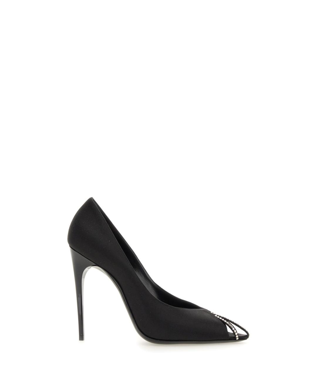 SAINT LAURENT Черные текстильные туфли, фото 5
