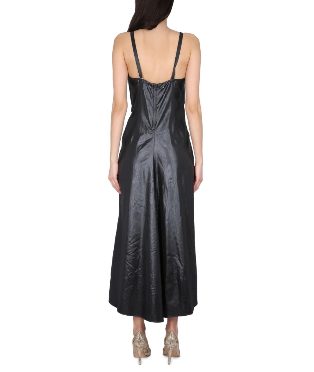 MAISON MARGIELA Черное хлопковое повседневное платье, фото 4