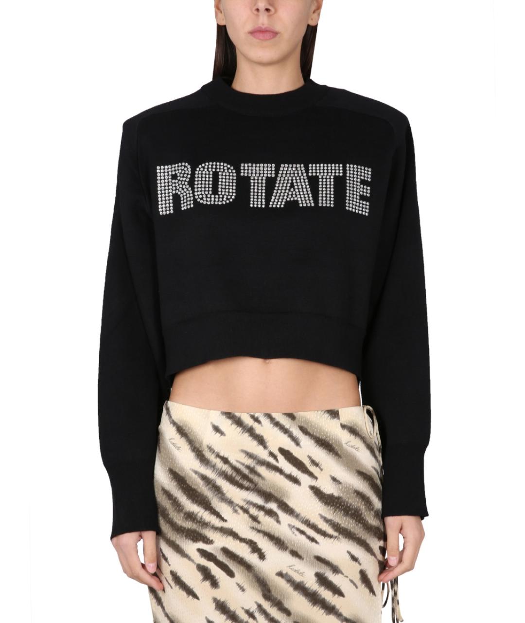 ROTATE Черный полиэстеровый джемпер / свитер, фото 2
