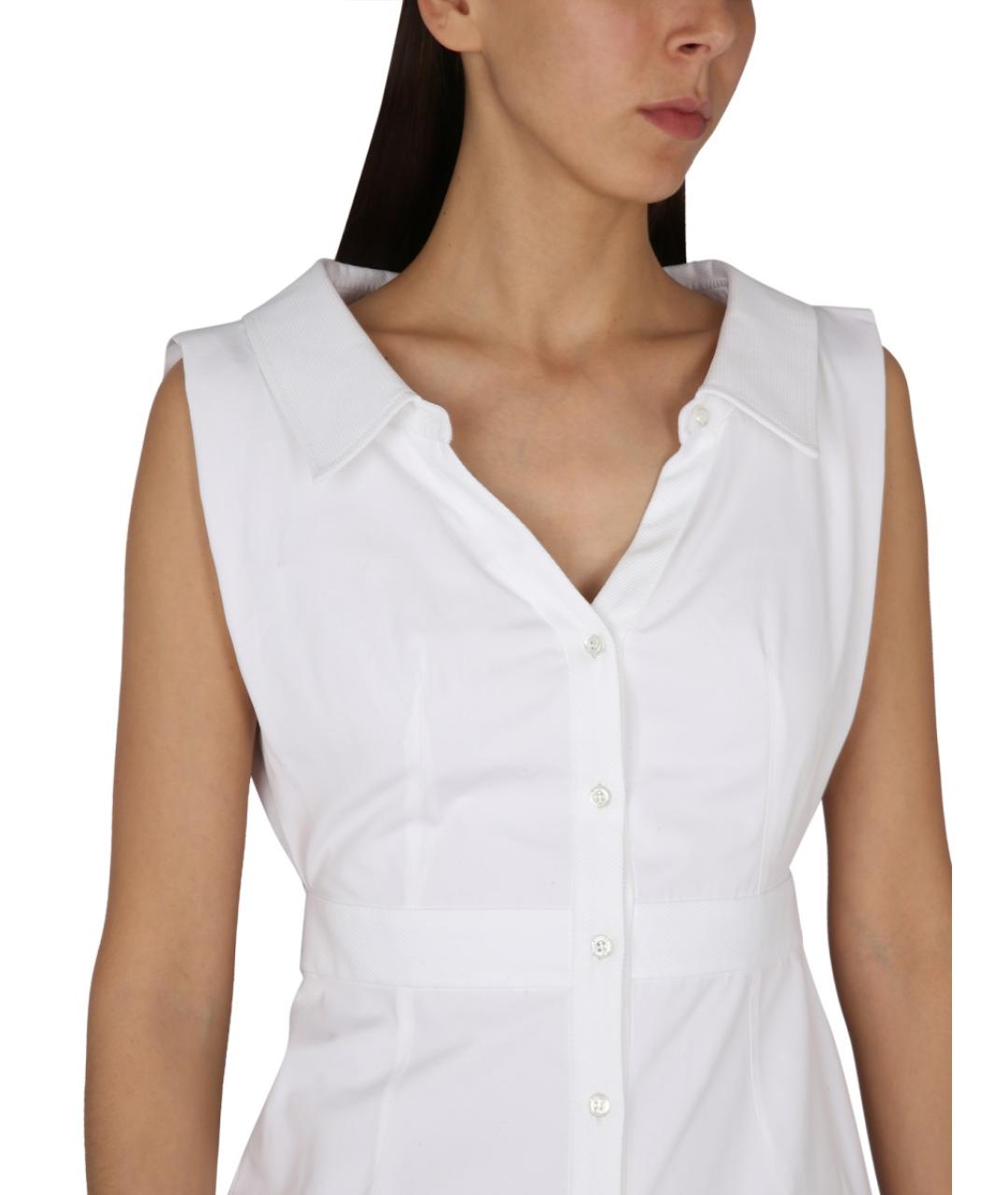 ALEXANDER MCQUEEN Белое хлопковое повседневное платье, фото 5