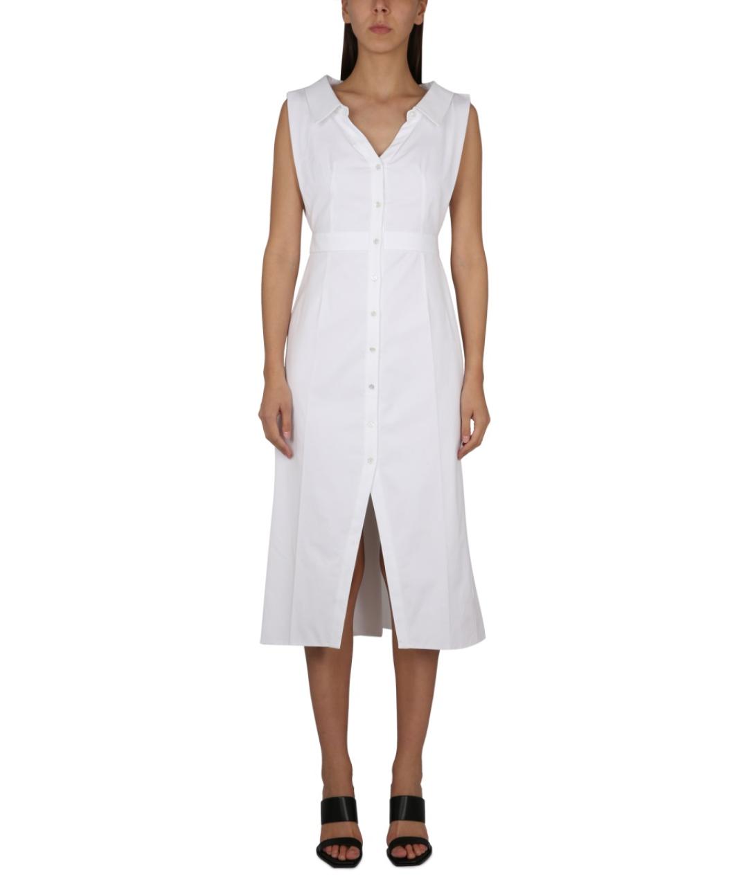 ALEXANDER MCQUEEN Белое хлопковое повседневное платье, фото 2