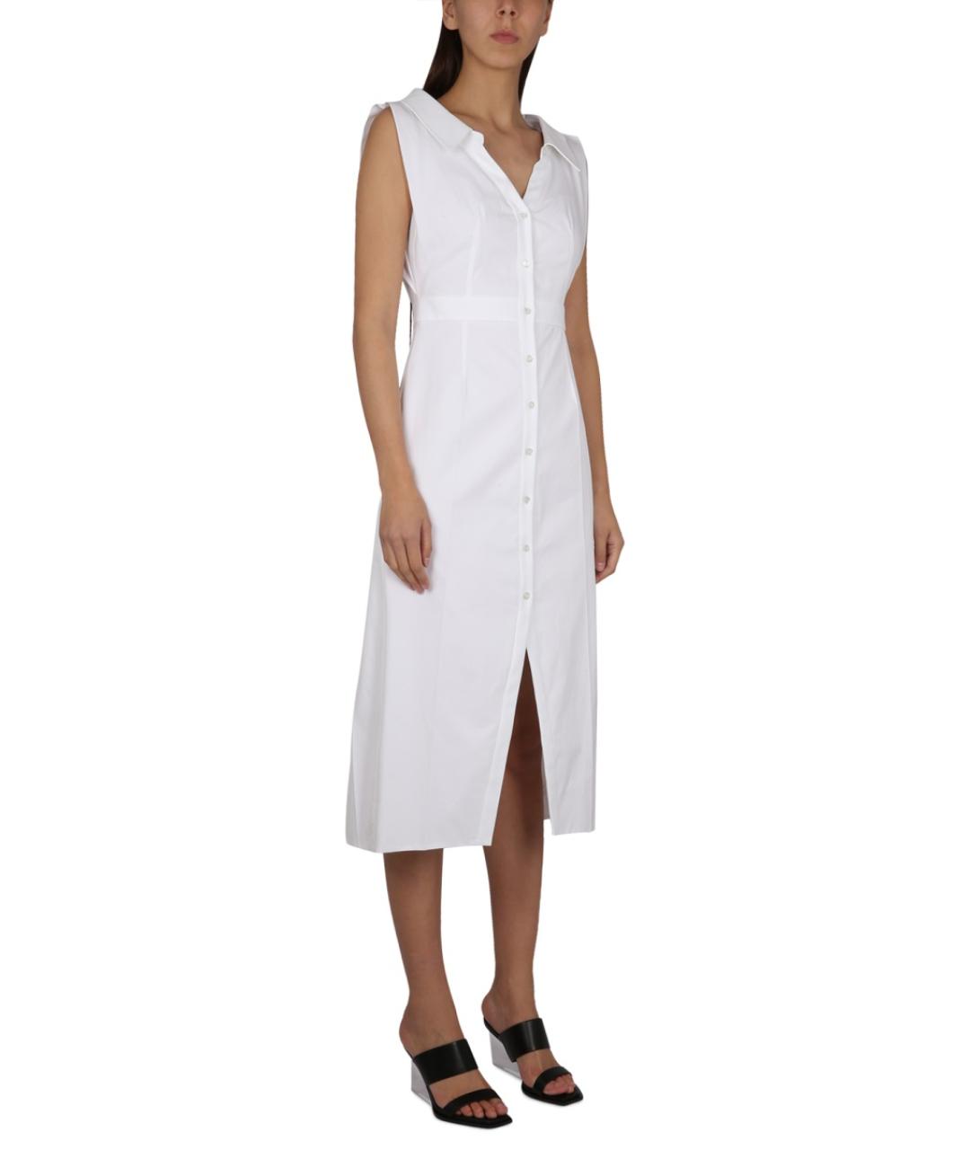 ALEXANDER MCQUEEN Белое хлопковое повседневное платье, фото 3