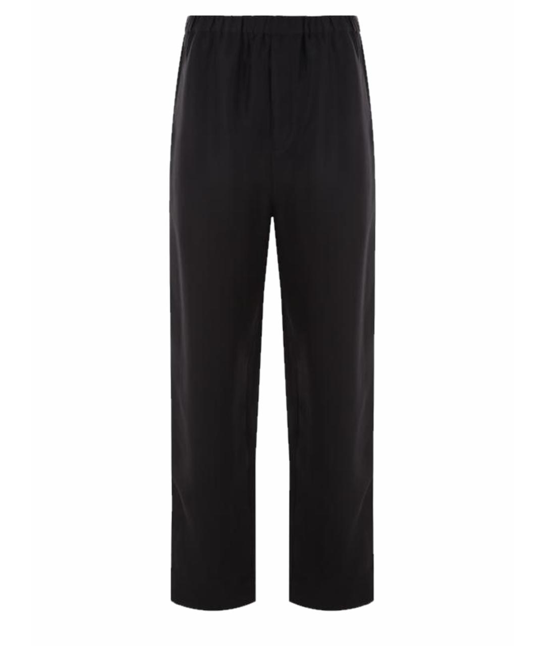 SAINT LAURENT Черные вискозные повседневные брюки, фото 1
