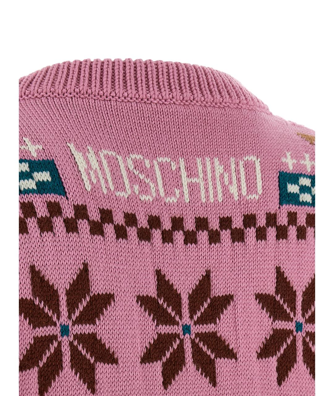 MOSCHINO Розовый шерстяной джемпер / свитер, фото 4