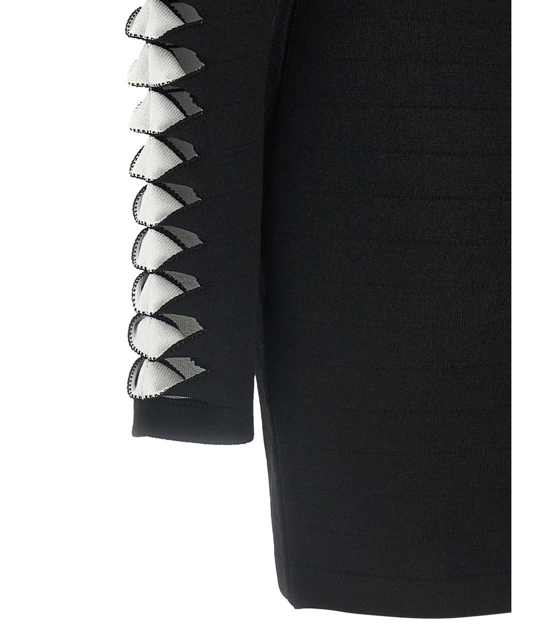 BALMAIN Черное вискозное платье, фото 5