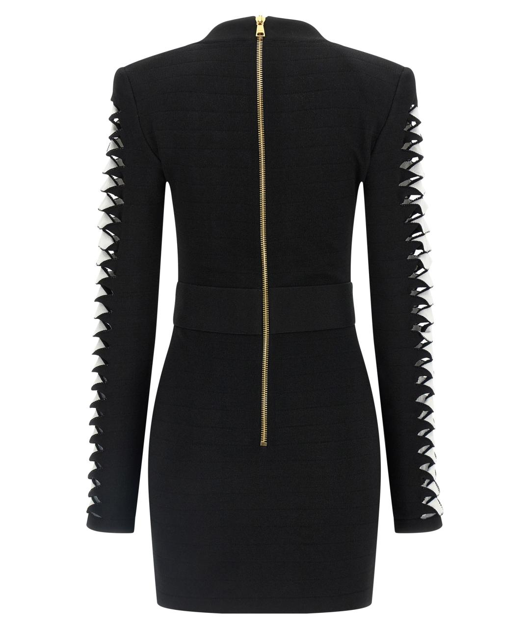 BALMAIN Черное вискозное платье, фото 2