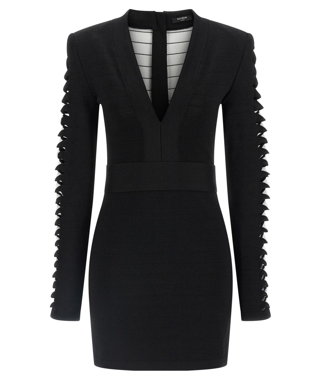 BALMAIN Черное вискозное платье, фото 1