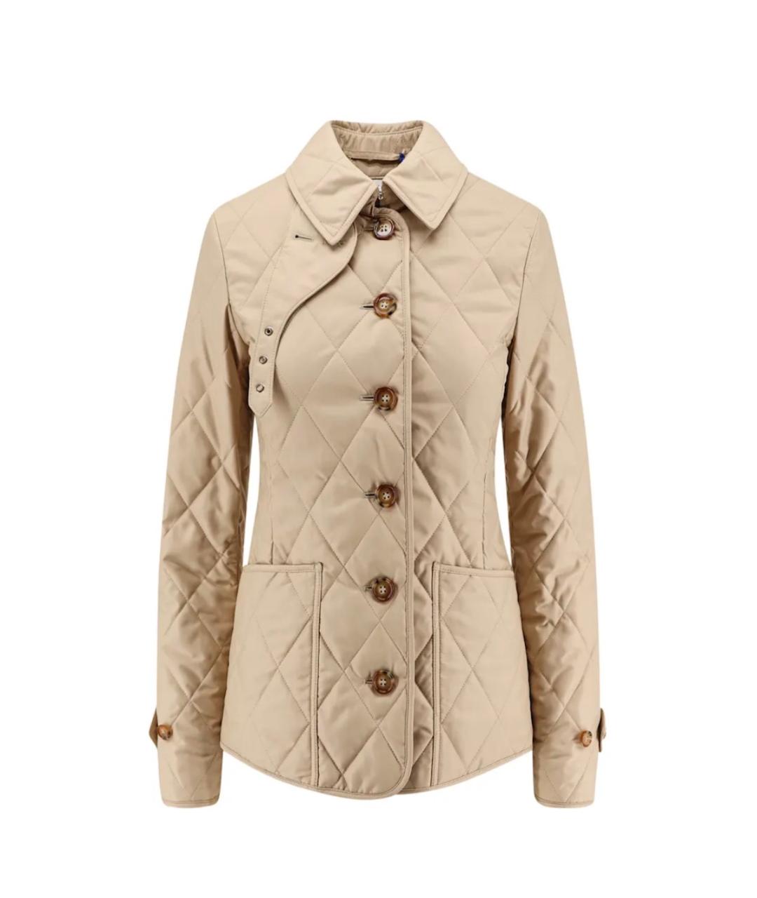BURBERRY Бежевая полиэстеровая куртка, фото 1