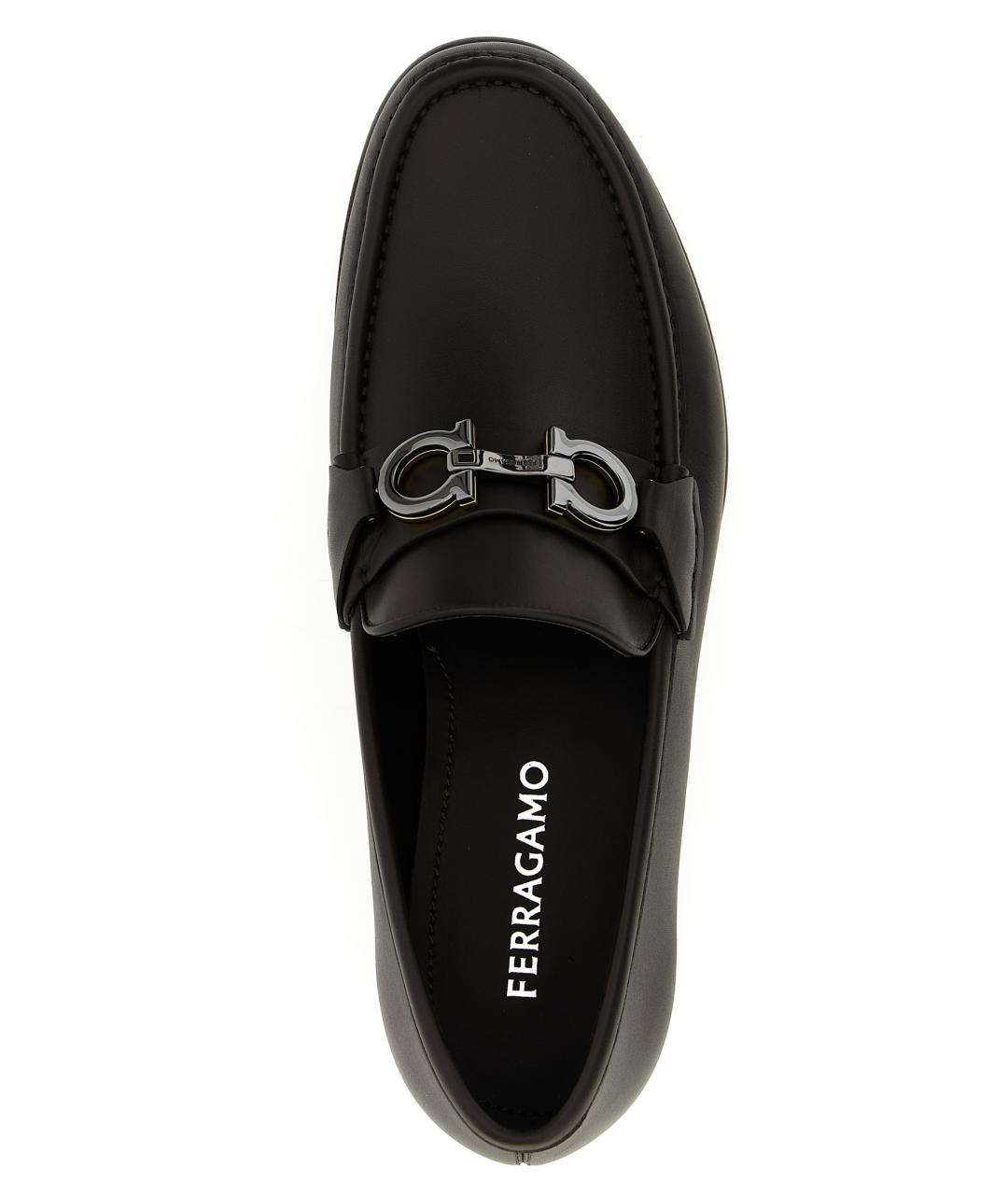 FERRAGAMO Коричневые кожаные лоферы, фото 4