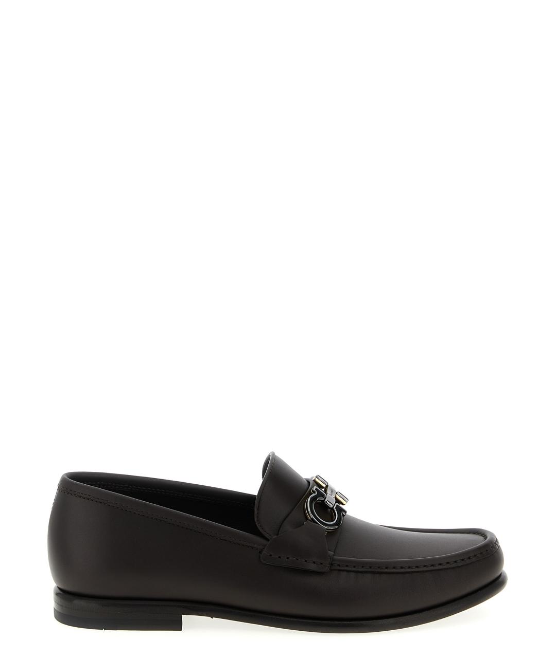 FERRAGAMO Коричневые кожаные лоферы, фото 1