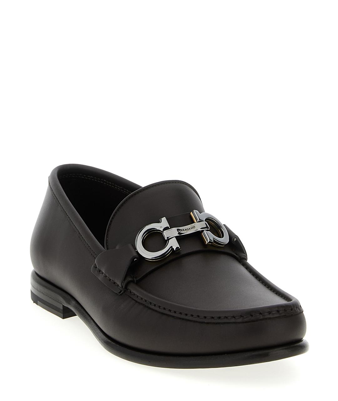 FERRAGAMO Коричневые кожаные лоферы, фото 2