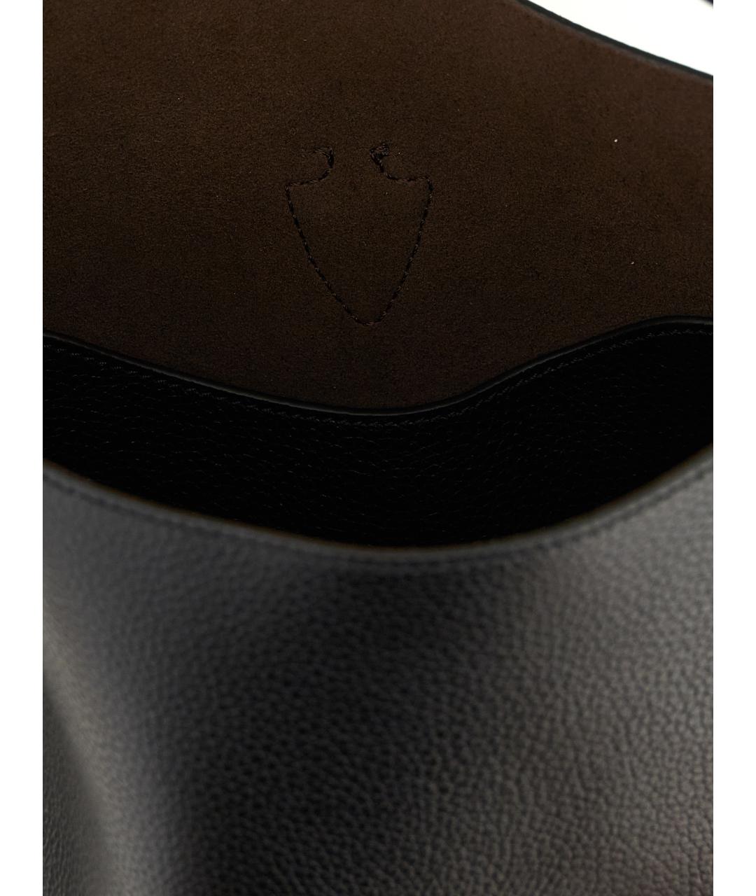 TOD'S Черная кожаная сумка тоут, фото 5