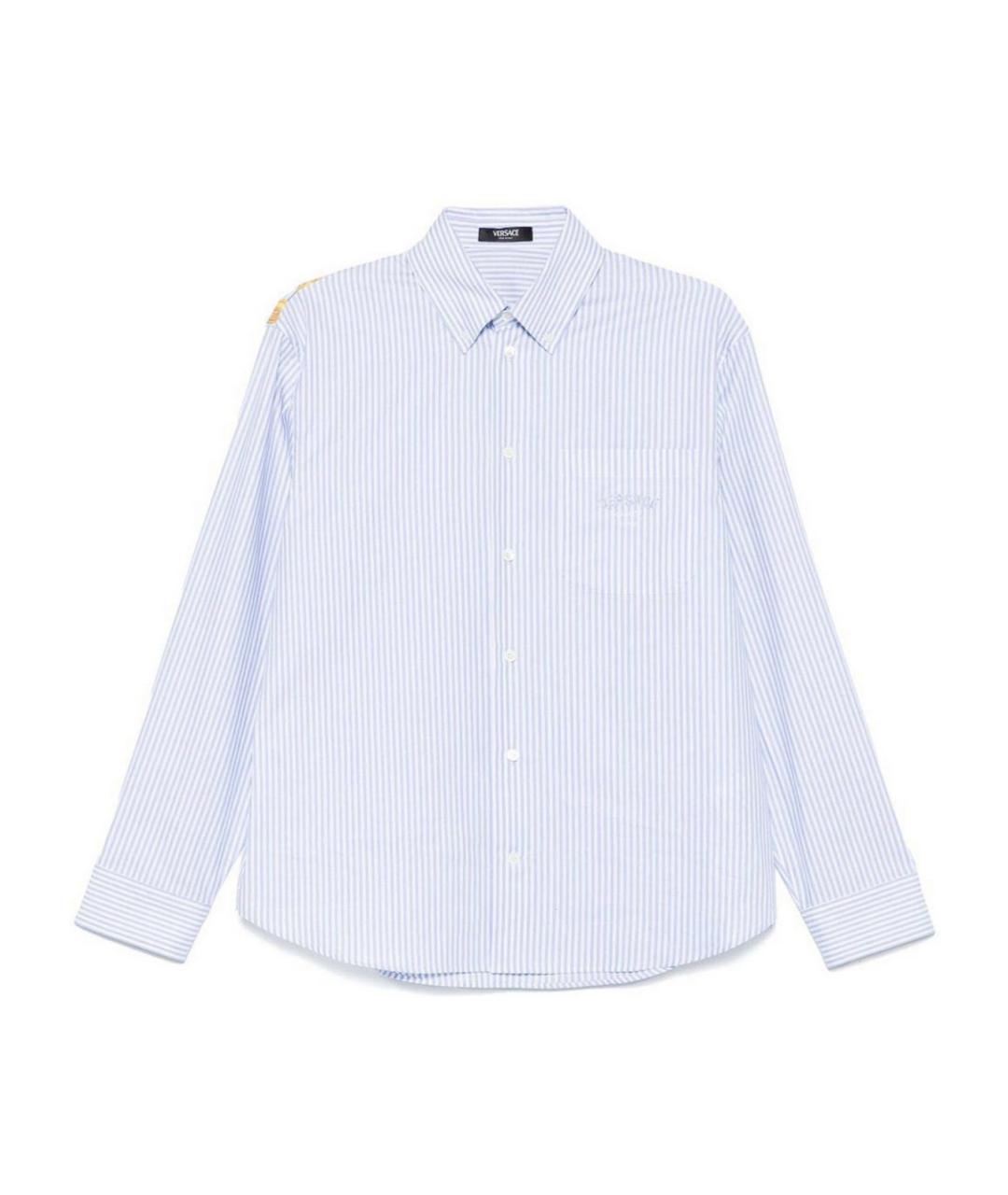VERSACE Голубая хлопковая кэжуал рубашка, фото 1