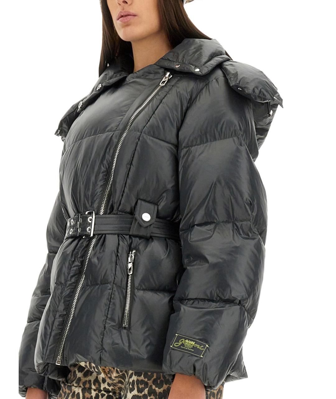 GANNI Черная полиамидовая куртка, фото 5