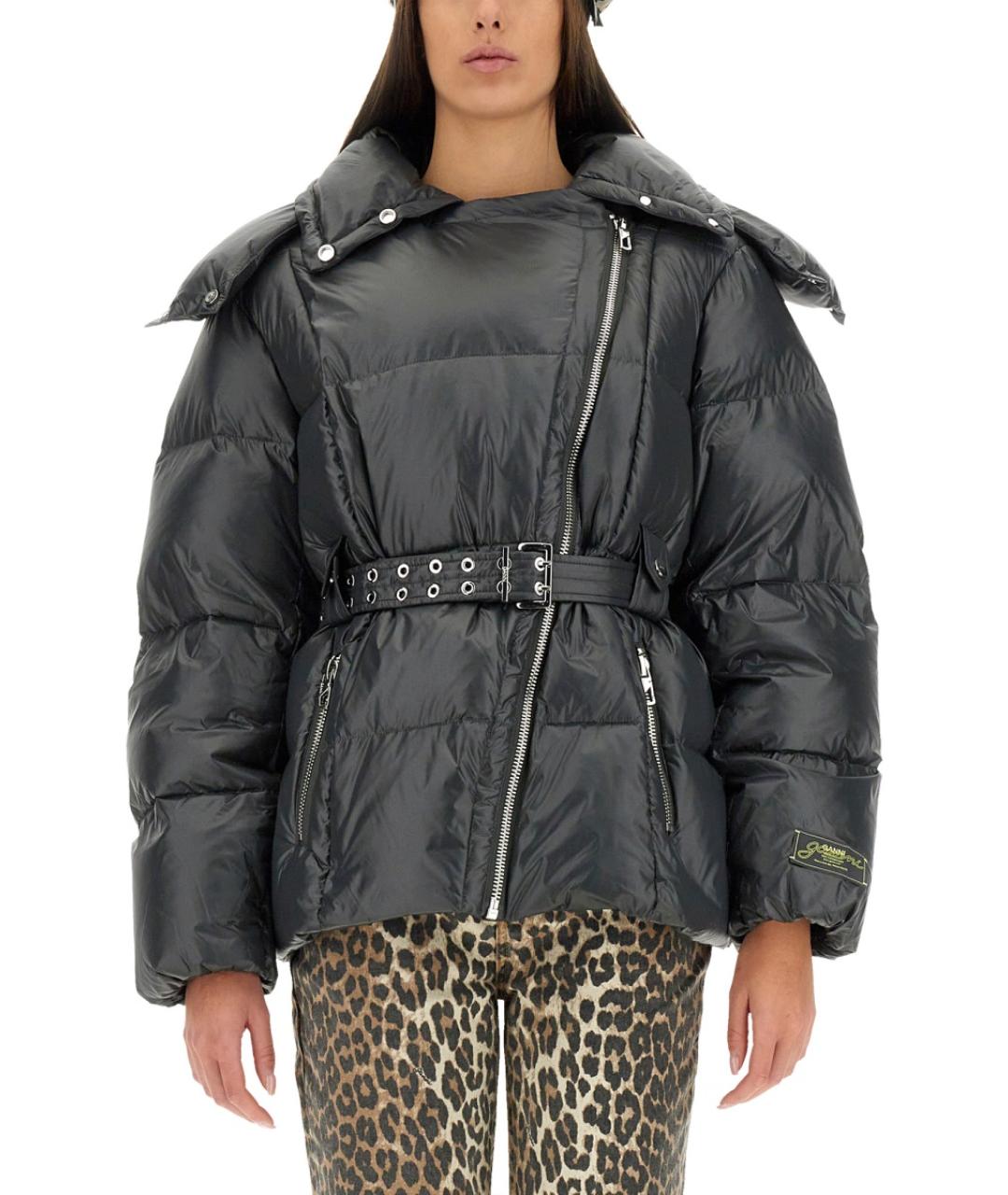 GANNI Черная полиамидовая куртка, фото 2