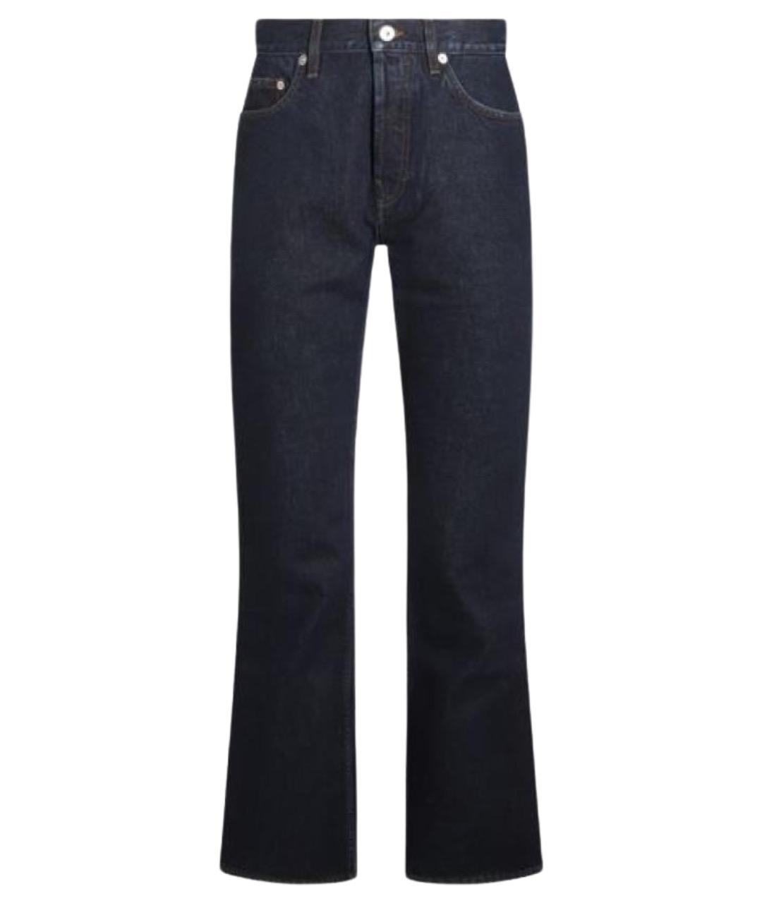 BURBERRY Синие хлопковые прямые джинсы, фото 1