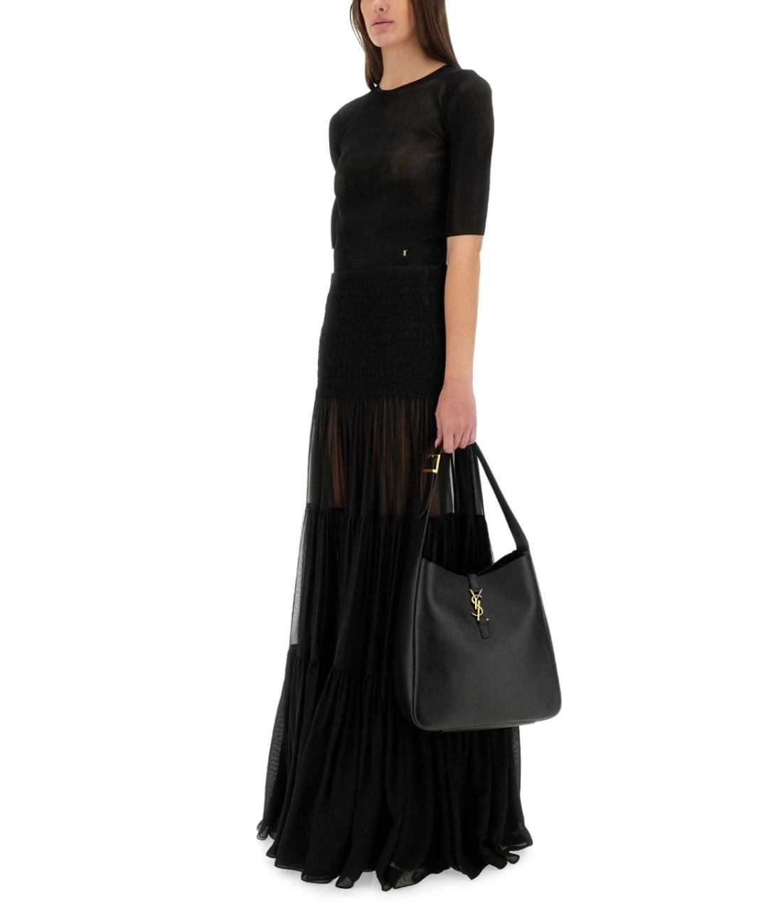 SAINT LAURENT Черный вискозный джемпер / свитер, фото 3