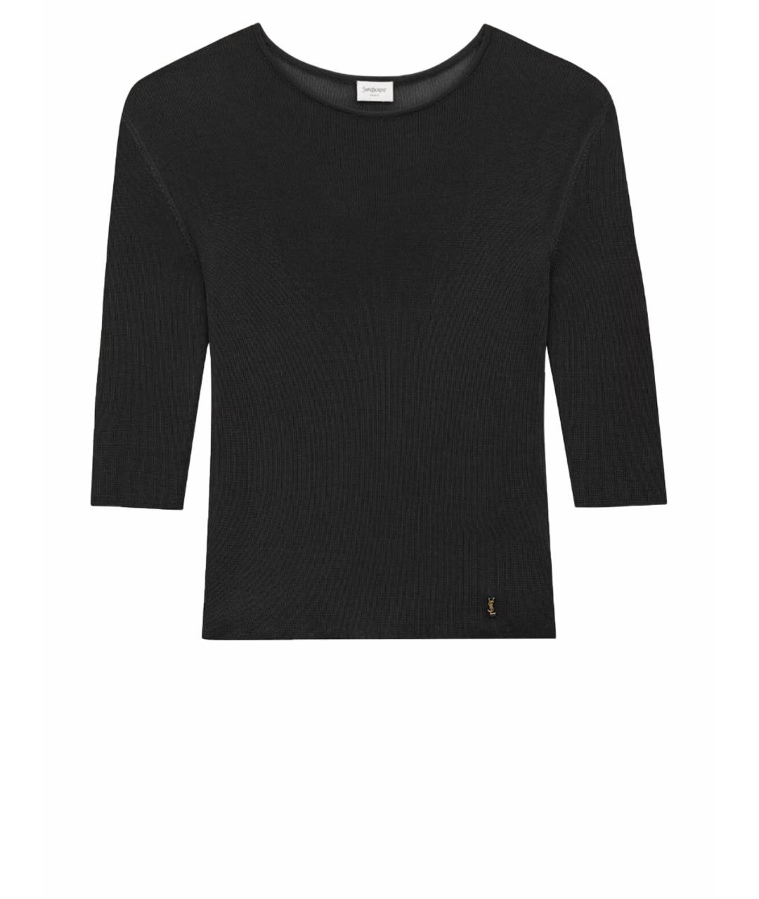 SAINT LAURENT Черный вискозный джемпер / свитер, фото 1