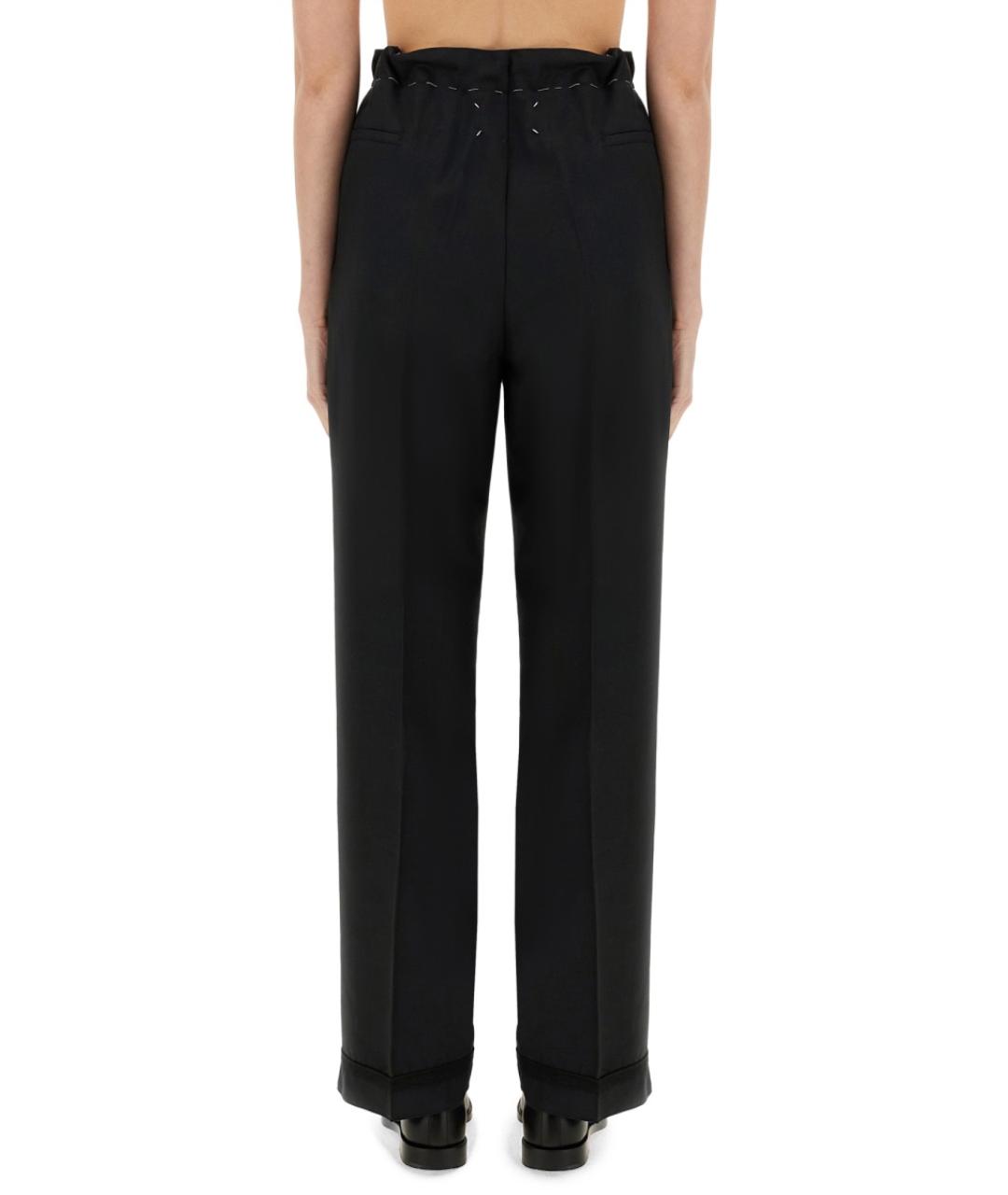 MAISON MARGIELA Черные прямые брюки, фото 3