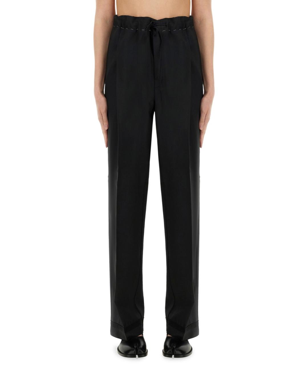 MAISON MARGIELA Черные прямые брюки, фото 5