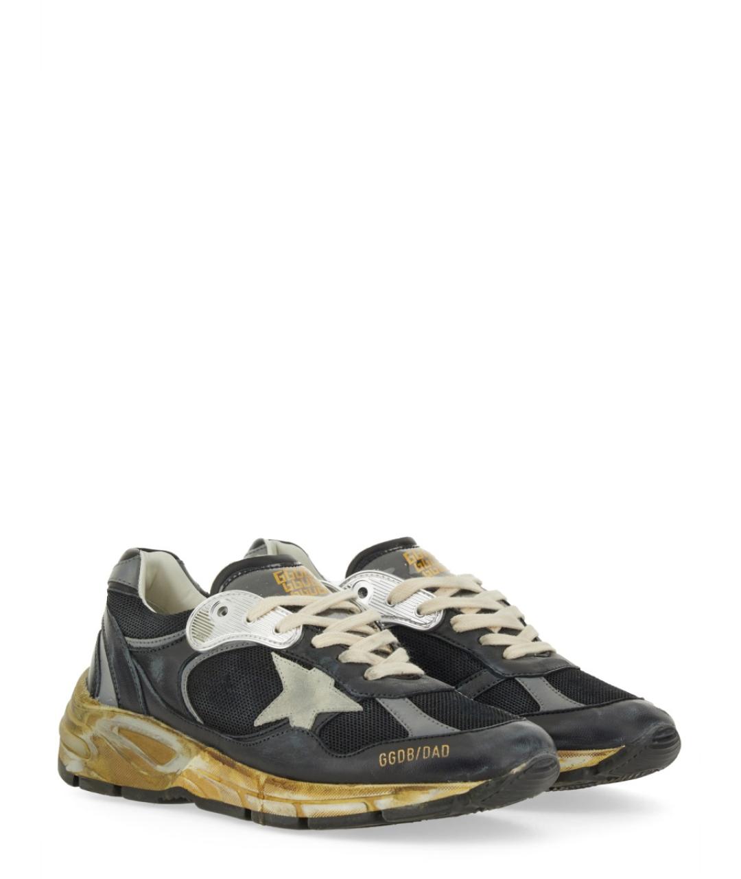 GOLDEN GOOSE DELUXE BRAND Черные кожаные кроссовки, фото 2