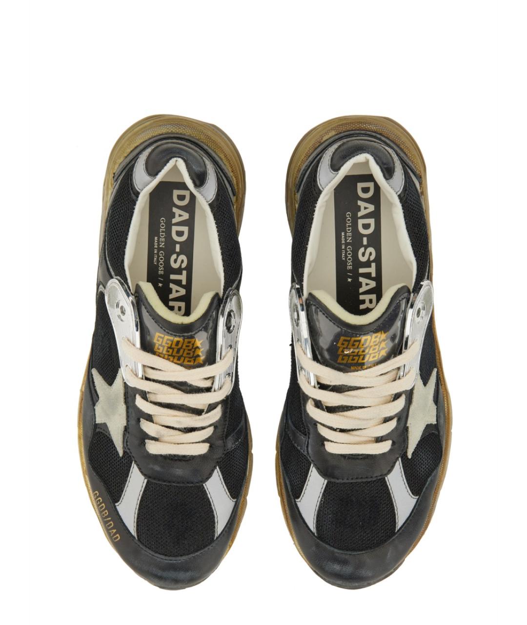 GOLDEN GOOSE DELUXE BRAND Черные кожаные кроссовки, фото 4