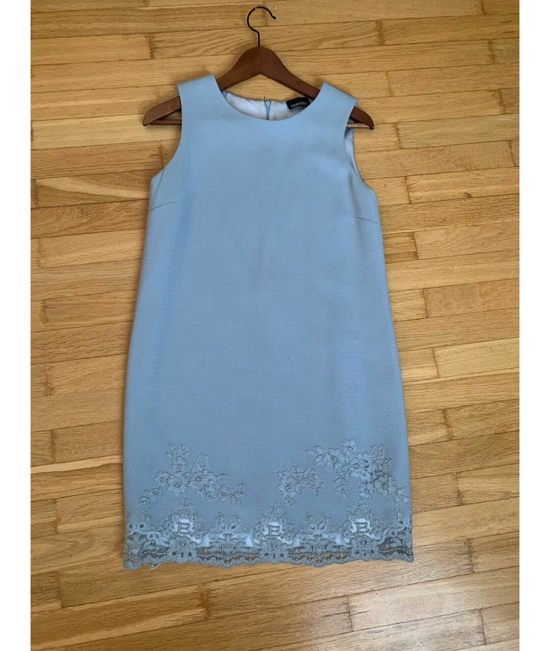 ERMANNO SCERVINO Голубое вискозное коктейльное платье, фото 6