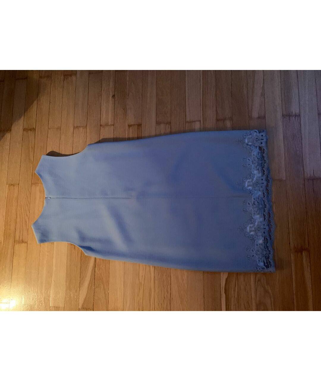 ERMANNO SCERVINO Голубое вискозное коктейльное платье, фото 2