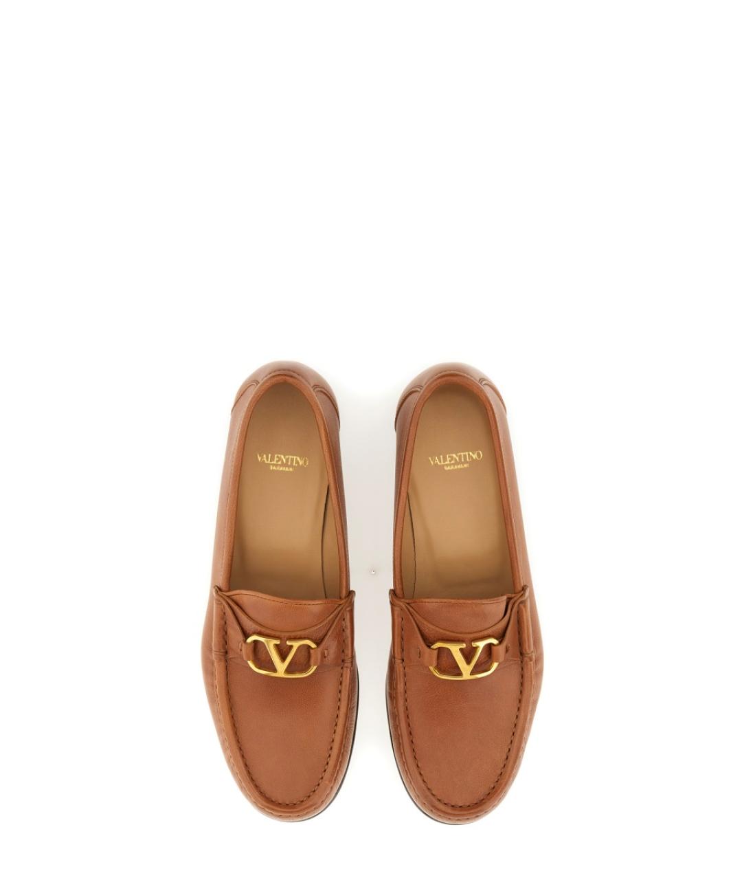VALENTINO Коричневые кожаные лоферы, фото 6